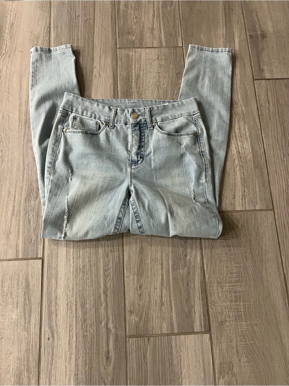 Seven7 Light Blue Skinny Jeans - Faded Wash